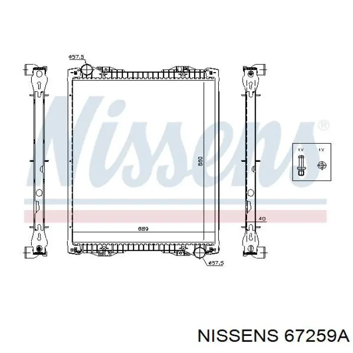 67259A Nissens Радіатор охолодження двигуна