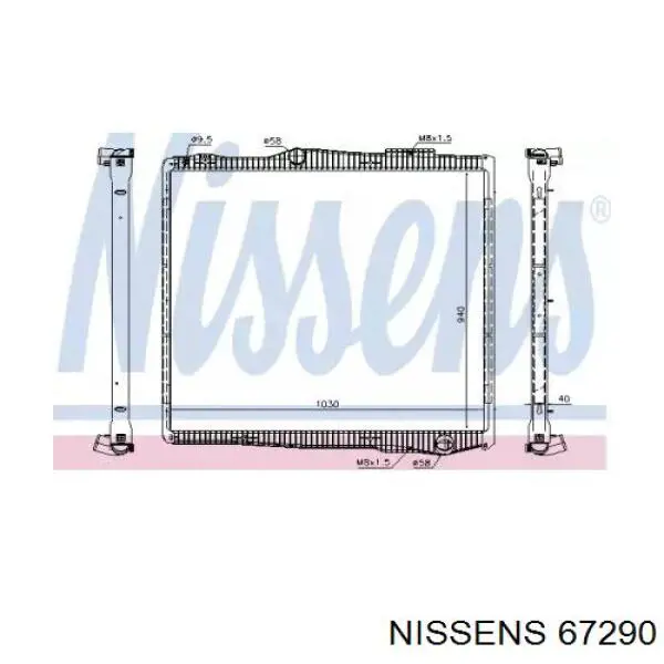 Купити 67290 Nissens Радіатор двигуна