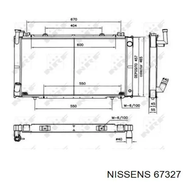 67327 Nissens радіатор охолодження двигуна