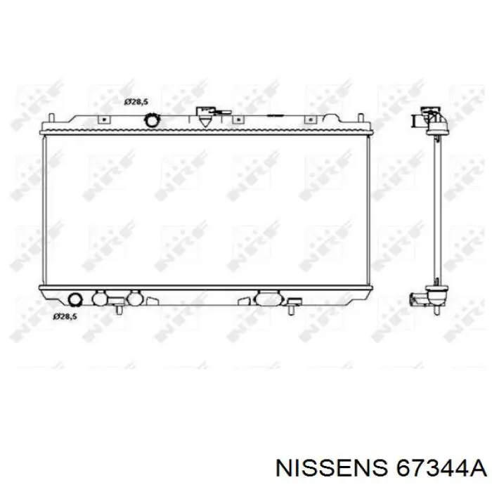 Радіатор основний Nissens 67344A ціна, від 97.55 USD