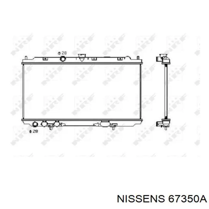 67350A Nissens радіатор охолодження двигуна