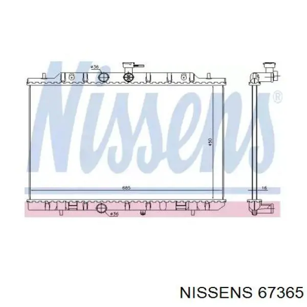67365 Nissens Радіатор охолодження двигуна