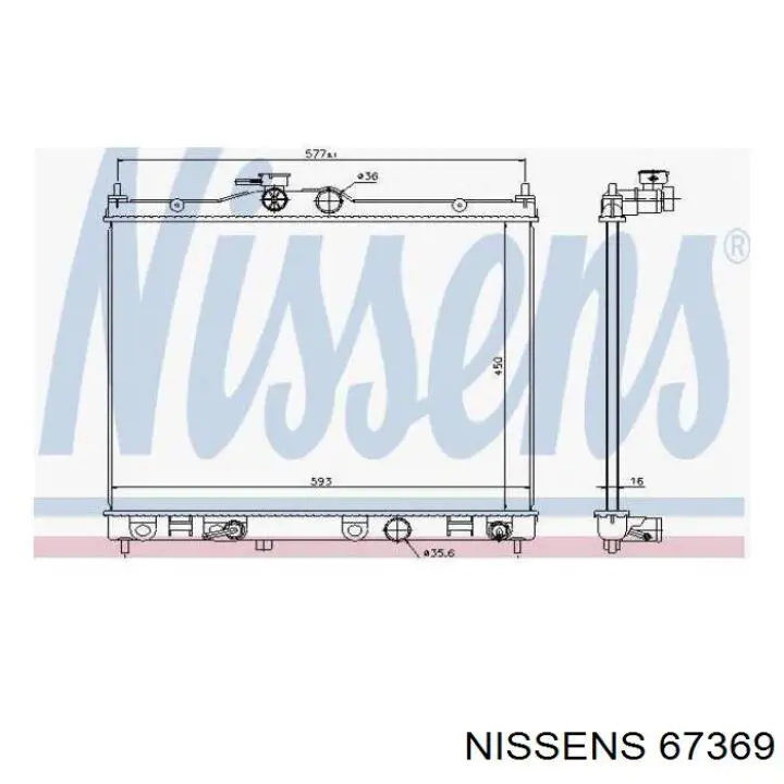 67369 Nissens Радіатор охолодження двигуна