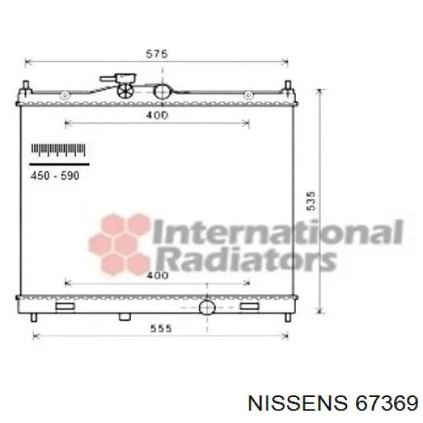 Купити 67369 Nissens Радіатор двигуна