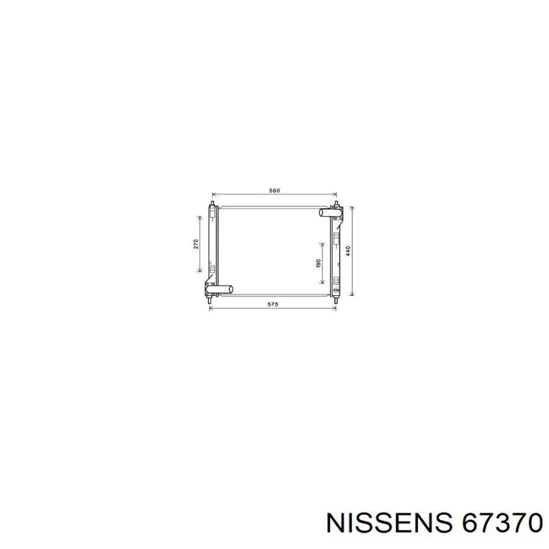 Радіатор охолодження двигуна 67370 Nissens