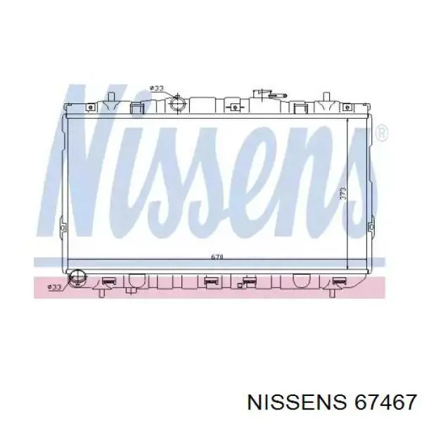 67467 Nissens Радіатор охолодження двигуна