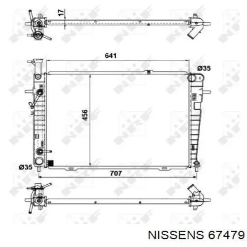 Купити 67479 Nissens Радіатор двигуна