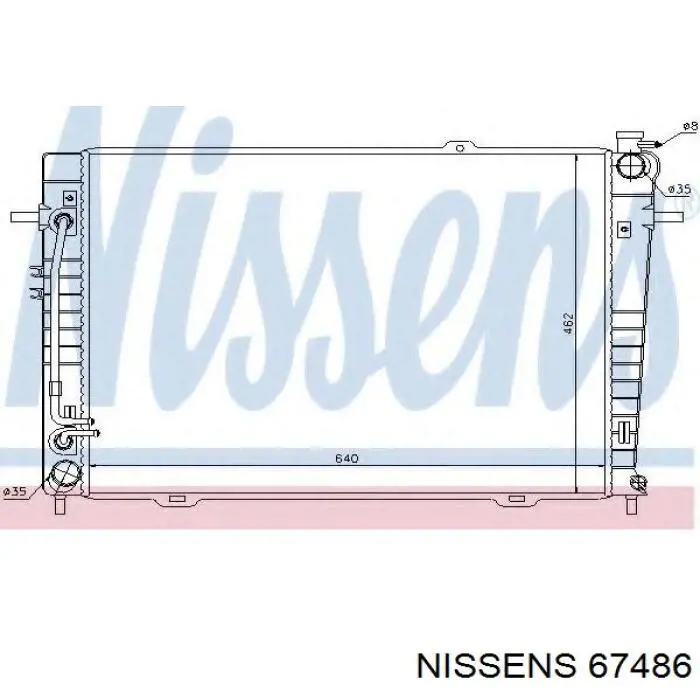 67486 Nissens радіатор охолодження двигуна