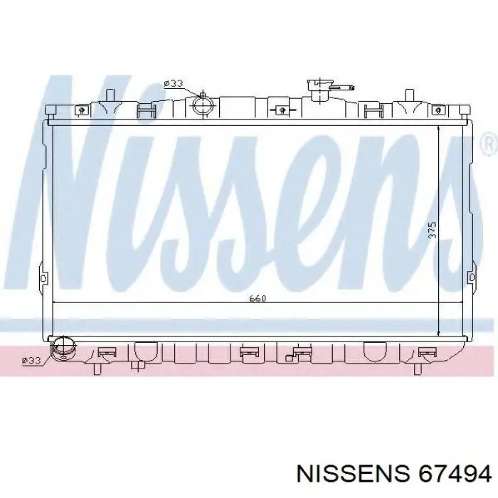 67494 Nissens радіатор охолодження двигуна