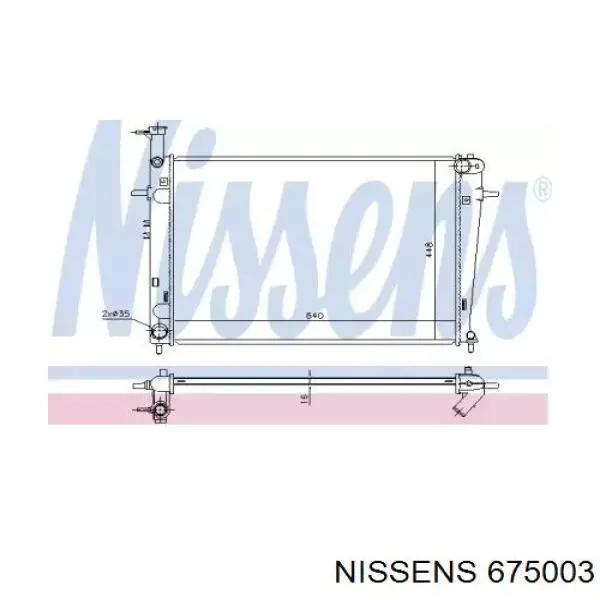 675003 Nissens Радіатор охолодження двигуна