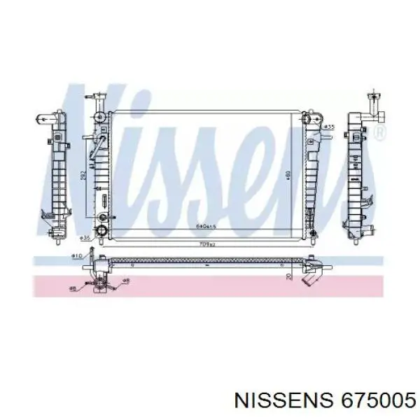 Купити 675005 Nissens Радіатор двигуна