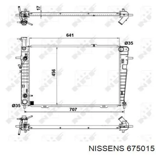 Радіатор 675015 Nissens