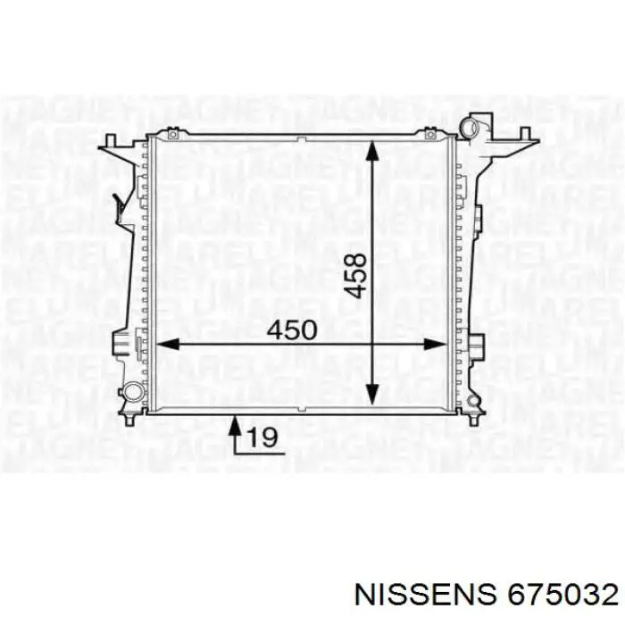 Купити 675032 Nissens Радіатор двигуна