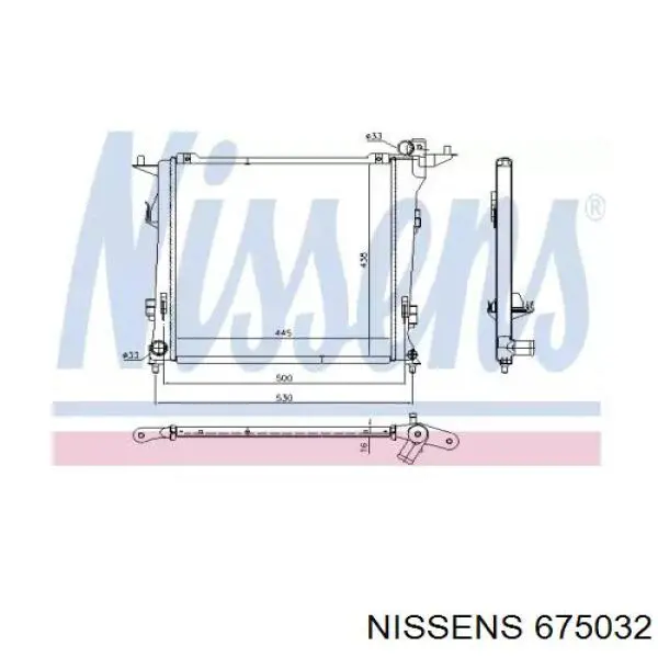 675032 Nissens радіатор охолодження двигуна