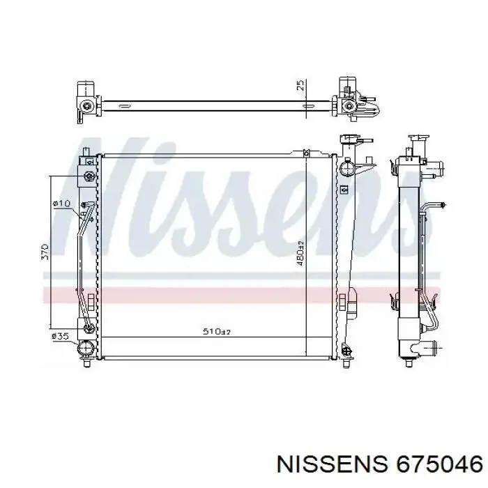 675046 Nissens Радіатор охолодження двигуна