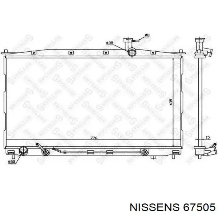 Радіатор основний Nissens 67505 ціна, від 125.88 USD