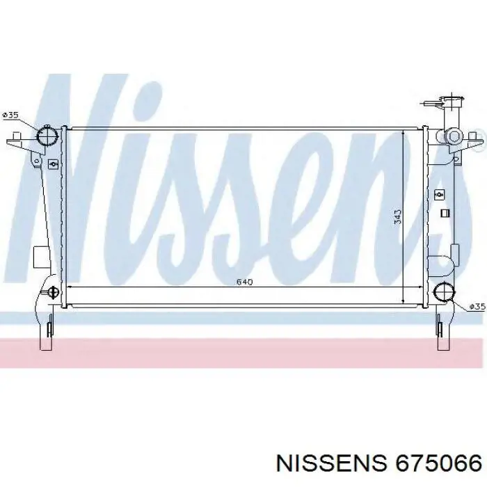 Купити 675066 Nissens Радіатор двигуна