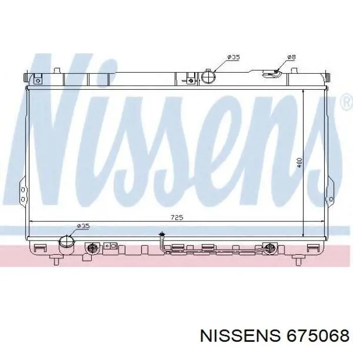 Купити 675068 Nissens Радіатор двигуна