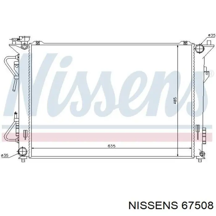 67508 Nissens радіатор охолодження двигуна