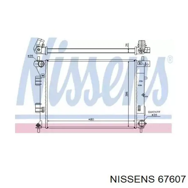 67607 Nissens Радіатор охолодження двигуна