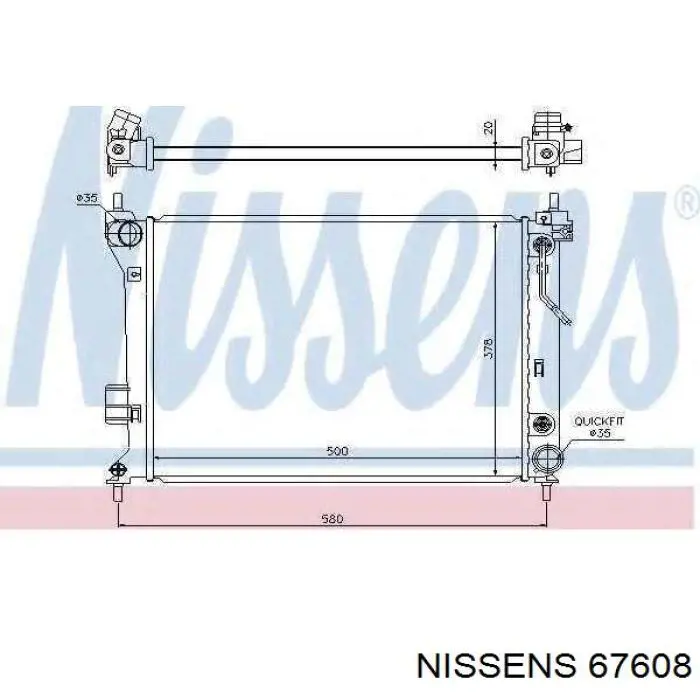 Радіатор 67608 Nissens