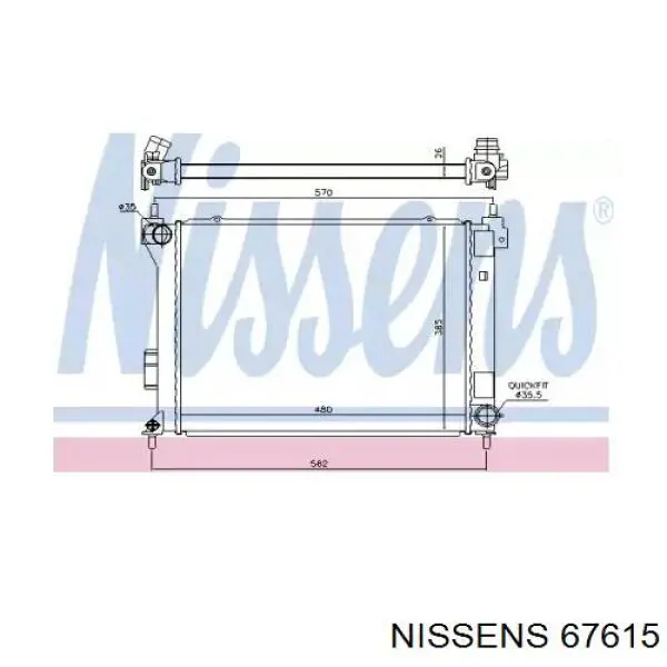 Радіатор 67615 Nissens