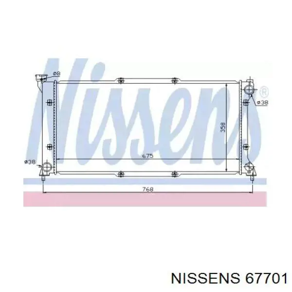 67701 Nissens радіатор охолодження двигуна