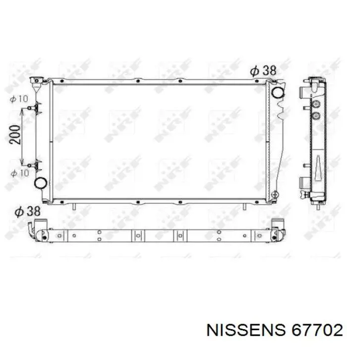 Купити 67702 Nissens Радіатор двигуна