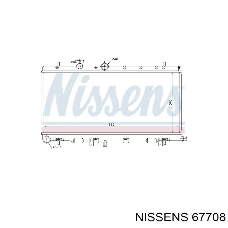 67708 Nissens радіатор охолодження двигуна