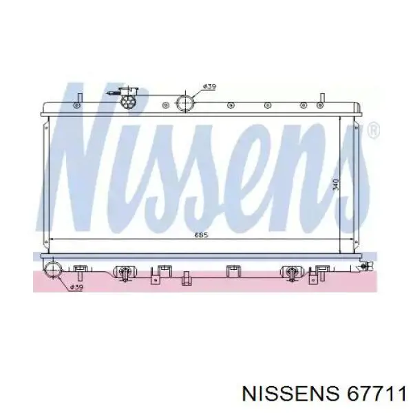 Радіатор 67711 Nissens