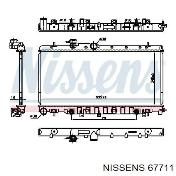 67711 Nissens Радіатор охолодження двигуна