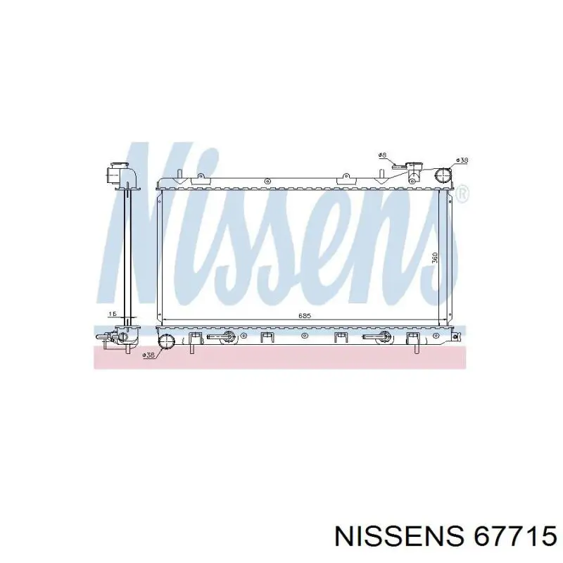 67715 Nissens радіатор охолодження двигуна