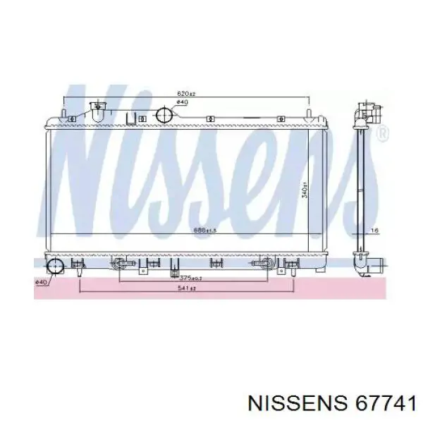 Радіатор 67741 Nissens