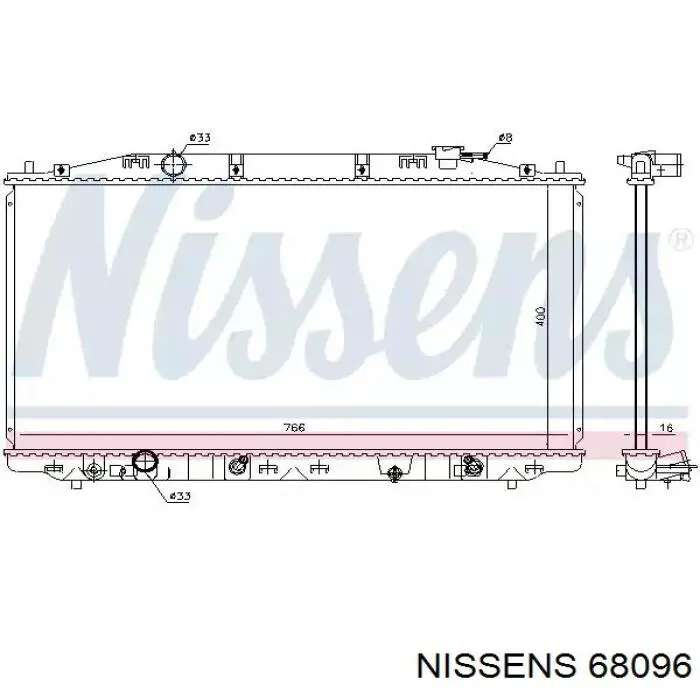 68096 Nissens радіатор охолодження двигуна