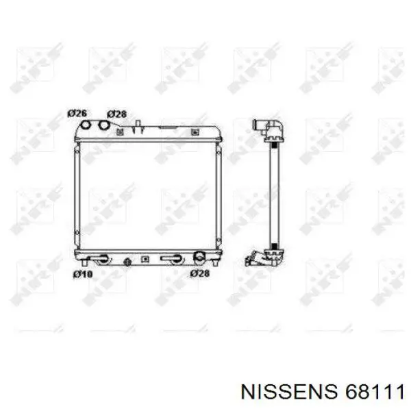 68111 Nissens радіатор охолодження двигуна