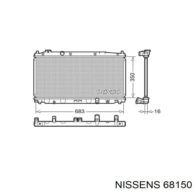 Радіатор охолодження Nissens 68150