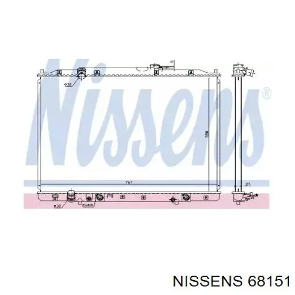 Радіатор основний Nissens 68151 ціна, від 120.22 USD