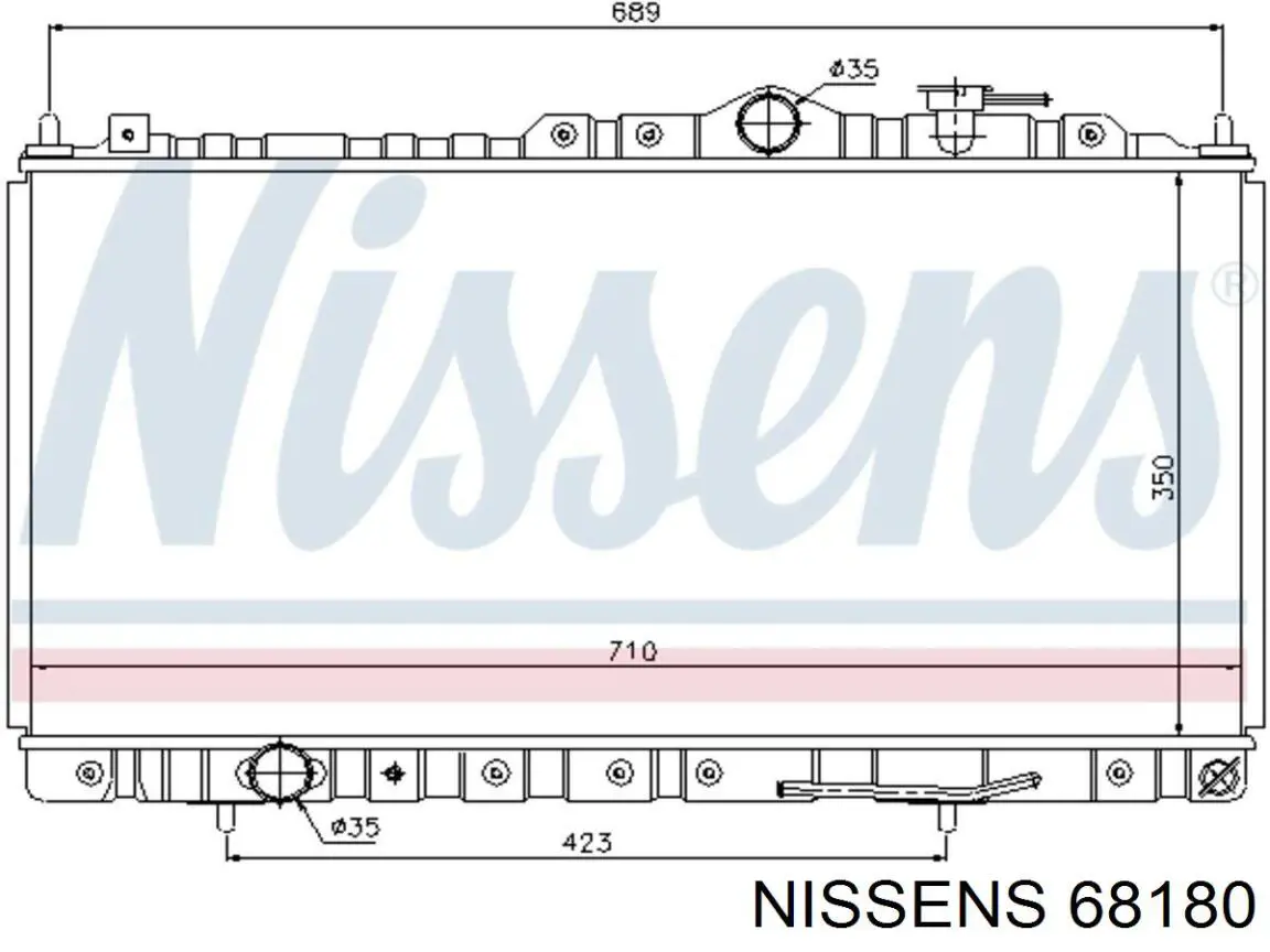 68180 Nissens радіатор охолодження двигуна