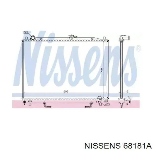 68181A Nissens Радіатор охолодження двигуна