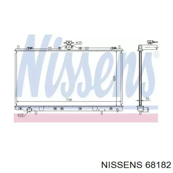68182 Nissens Радіатор охолодження двигуна