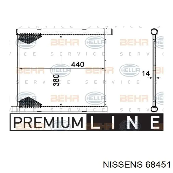 Радіатор основний Nissens 68451 ціна, від 122.47 USD
