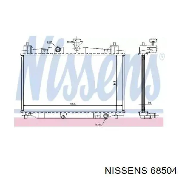 Радіатор основний Nissens 68504 ціна, від 112.83 USD