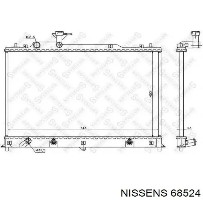 Радіатор основний Nissens 68524 ціна, від 158.52 USD