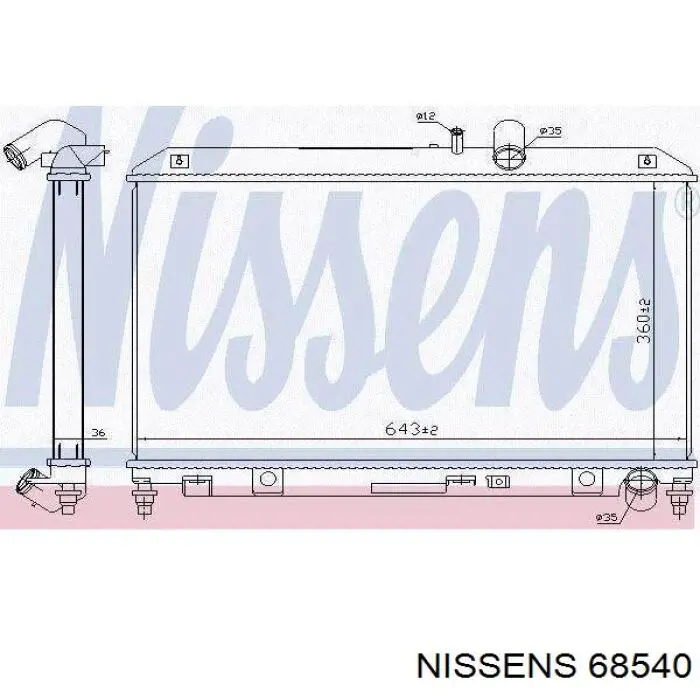 Радіатор основний Nissens 68540 ціна, від 105.50 USD
