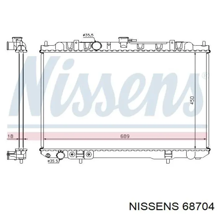 68704 Nissens радіатор охолодження двигуна