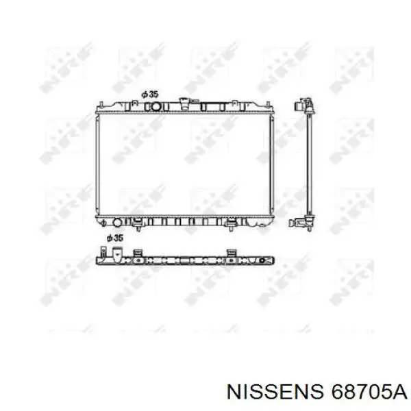 Радіатор охолодження Nissens 68705A