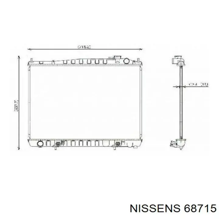 Радіатор 214604W007 Nissan/Infiniti