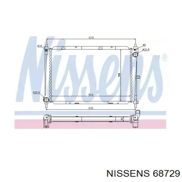 Радіатор 21410BC500 Nissan/Infiniti