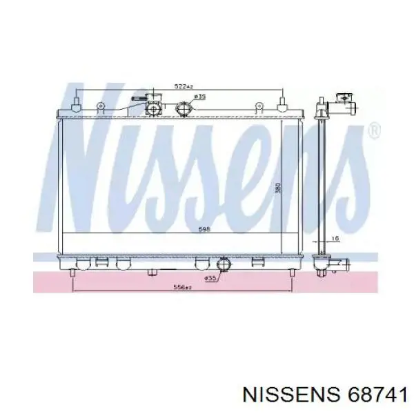 Радіатор основний Nissens 68741 ціна, від 122.69 USD
