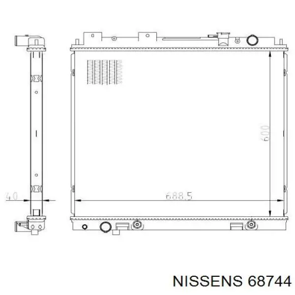 Радіатор 68744 Nissens
